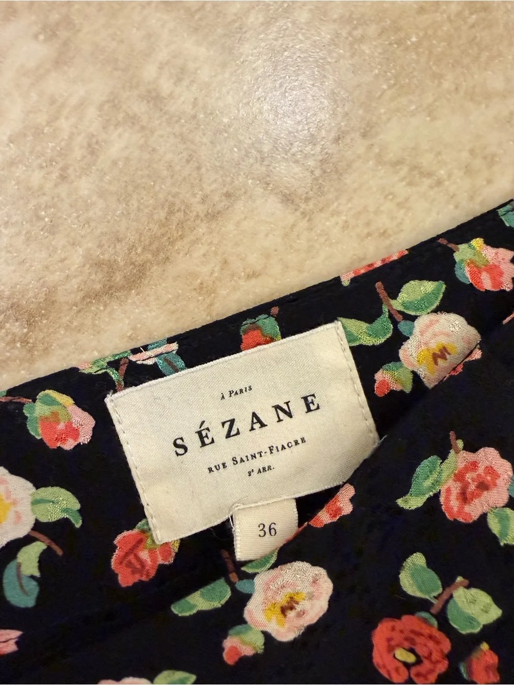 Sezane Sandy MIDI skirt Roses size 36 US 4